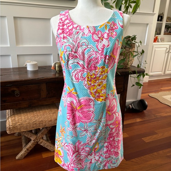 Lilly Pulitzer Pink and Blue Patterned Dress - Picture 1 of 4